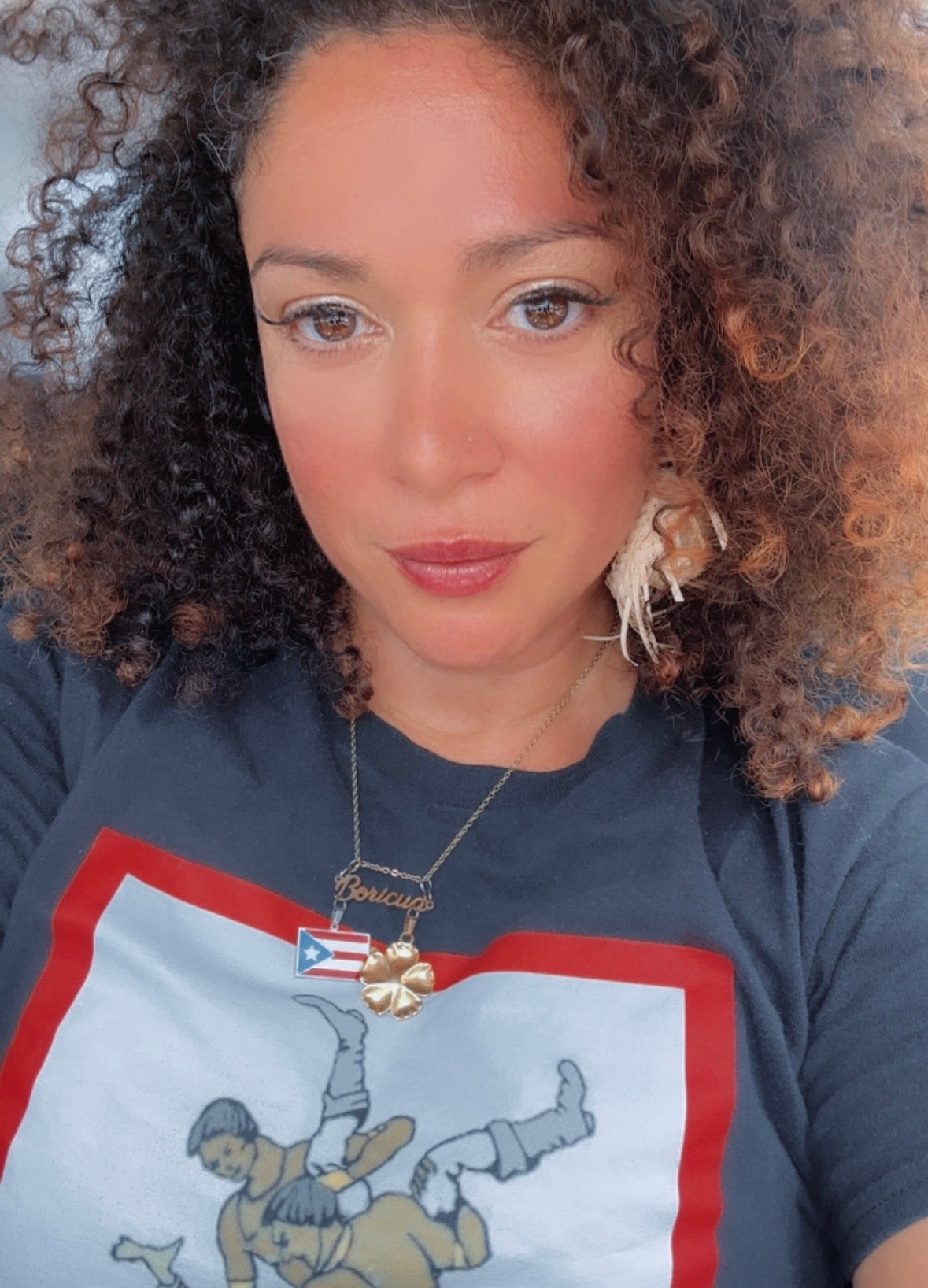 Boricua flower Necklace